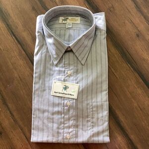 NWT Men’s Vintage Hart Schaffner & Marx Imported Cotton Button Down Shirt XL